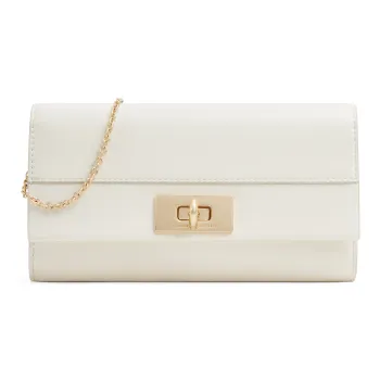 CHARLES&KEITH PU Crossbody Bag Mini Women's Cream Milk White/Black