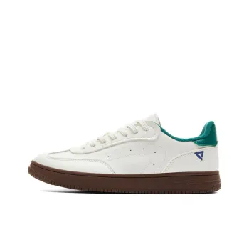 PEAK Classic Heritage Anti Slip Wear Resistant Low Top Skateboard Shoes Men's White Green