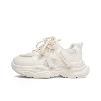 Warrior Anti Slip And Wear Resistant Breathable Low Top Casual Running Shoes Women's Ecru