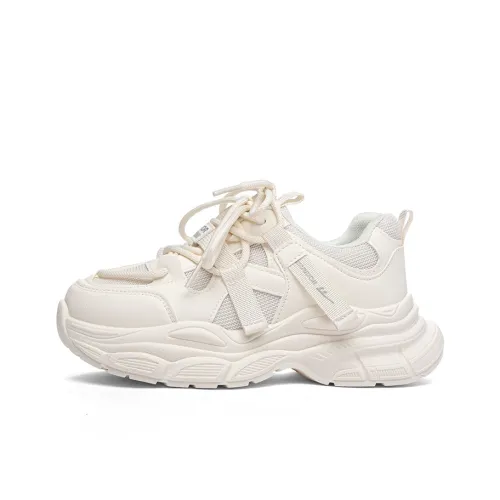 Warrior Anti Slip And Wear Resistant Breathable Low Top Casual Running Shoes Women's Ecru