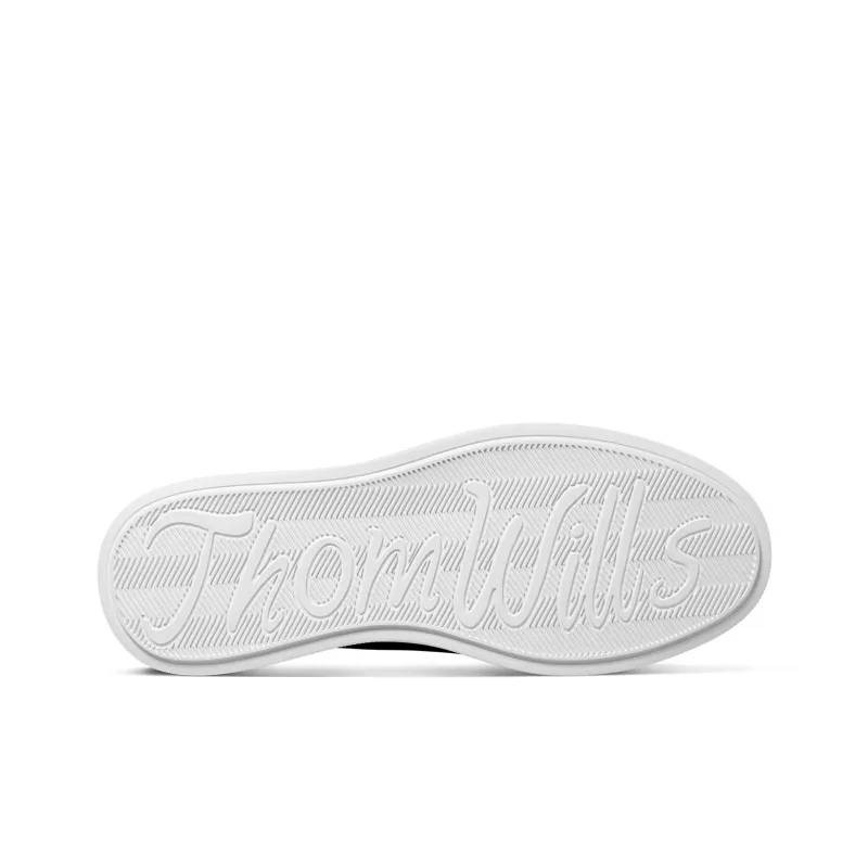 THOM WILLS Low Top Skateboard Shoes Men's Black-4