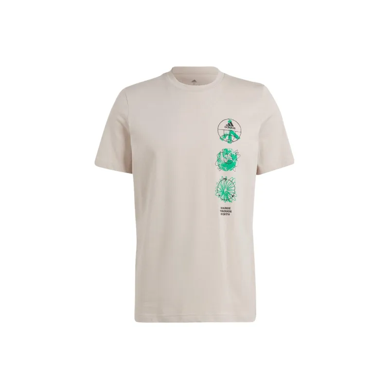 Adidas Set-in Sleeve T-Shirt Men's Beige-0