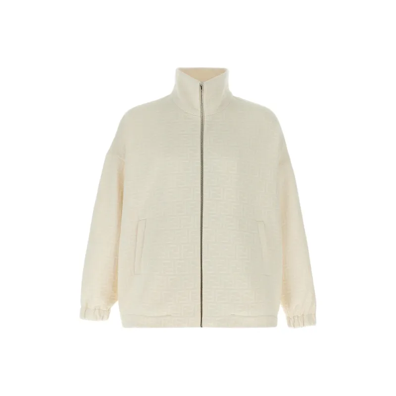 FENDI Monogram Printed Zipped Sweatshirt-0