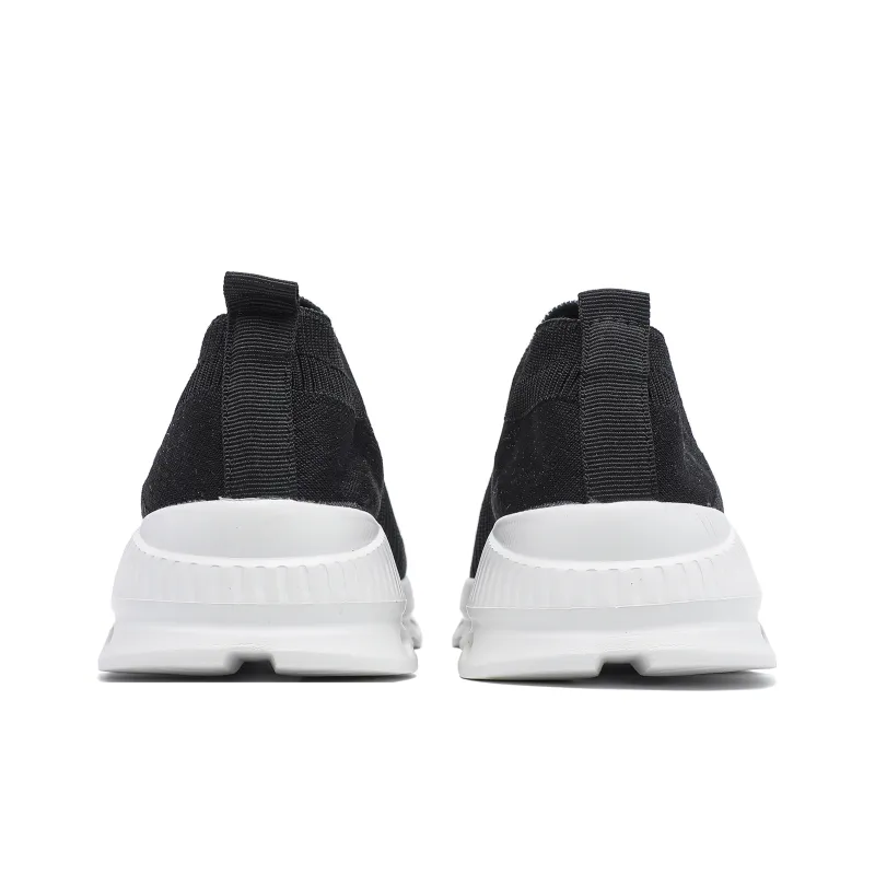 Singing Anti Slip And Wear Resistant Breathable Low Top Casual Shoes Unisex Black White-3