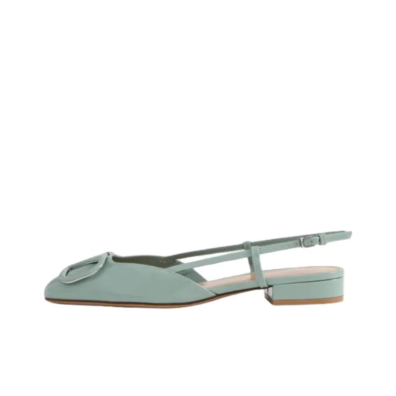 Valentino Vlogo Chunky Heel High Heels 3cm Women's Green-0