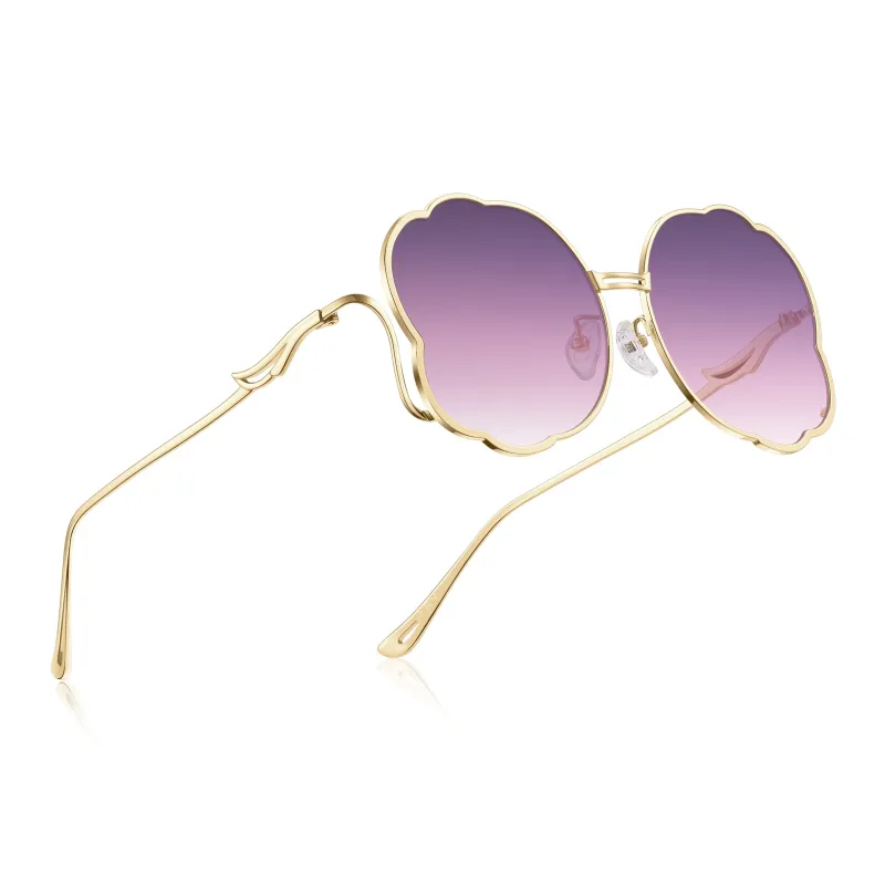 Lao Feng Xiang Β Titanium Irregular Shape Sunglasses Women's-3