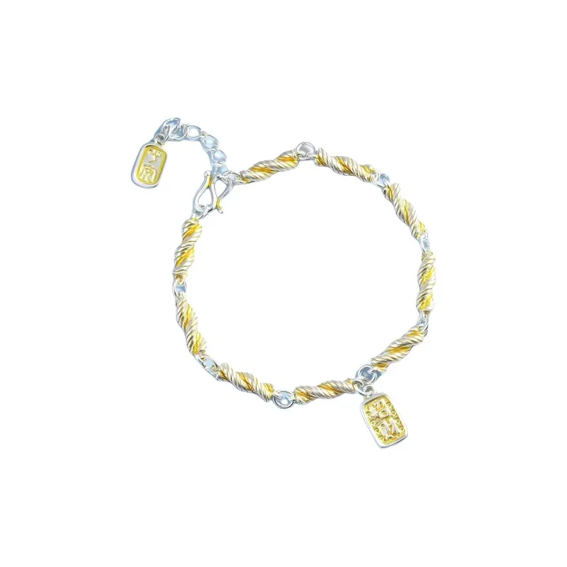 U state 999 Fine Silver Pure Silver Bracelets Women's-0