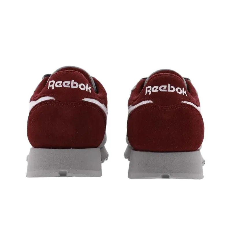 Reebok Classic Leather 'Pure Grey Classic Burgundy'-4