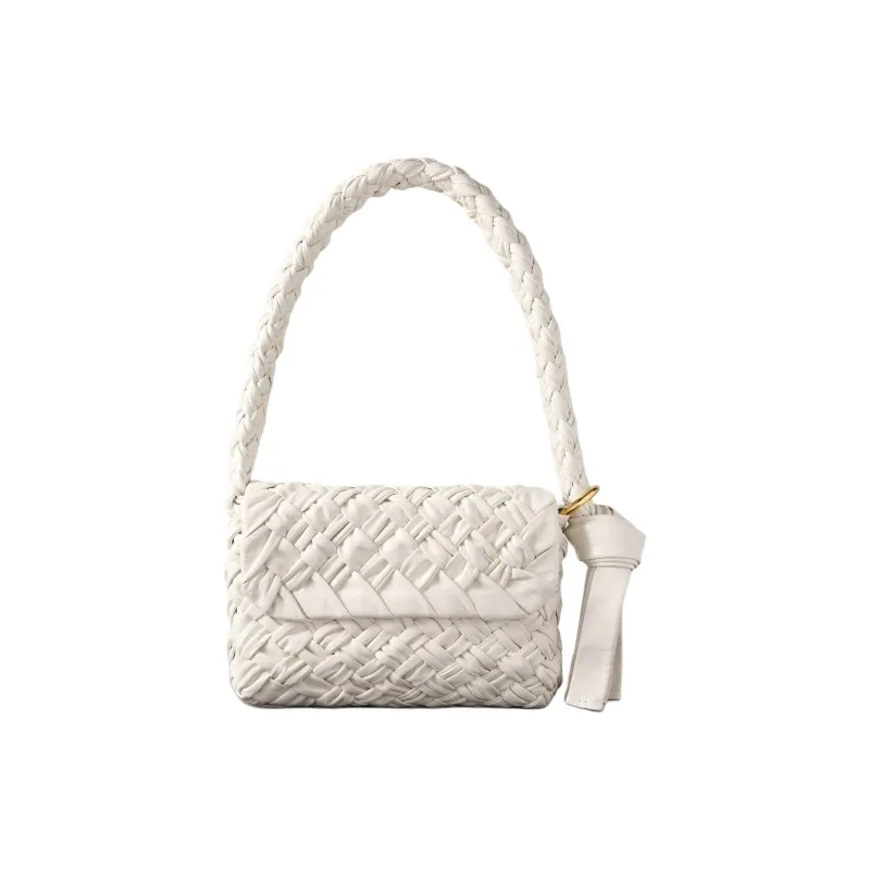 Bottega Veneta Kalimero Cittàh Calfskin Shoulder Bag Women's Ecru-0