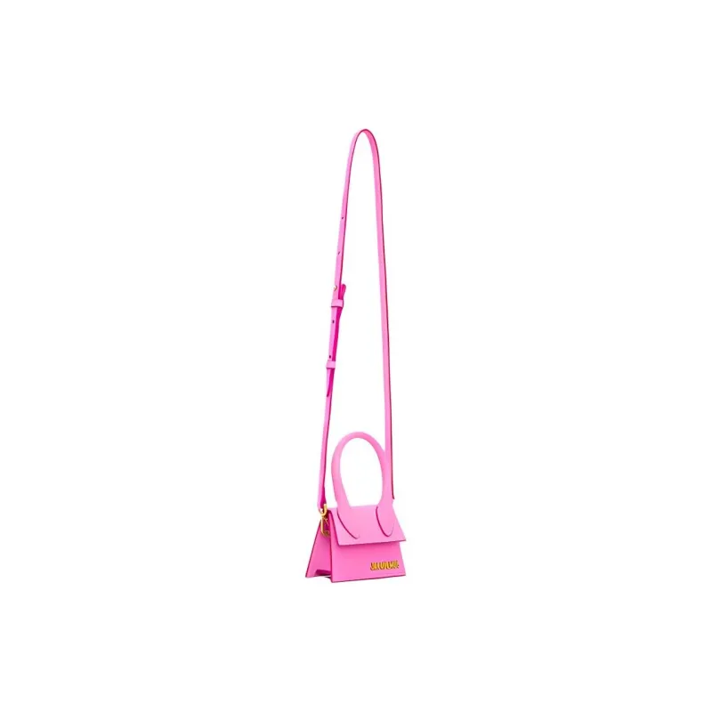 Jacquemus Le Chiquito Cow Leather Crossbody Bags Handbags Mini Women's Pink-3