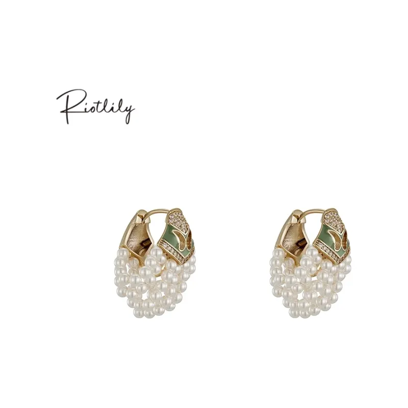 RiotLILY Faux Pearl Earrings Unisex-3