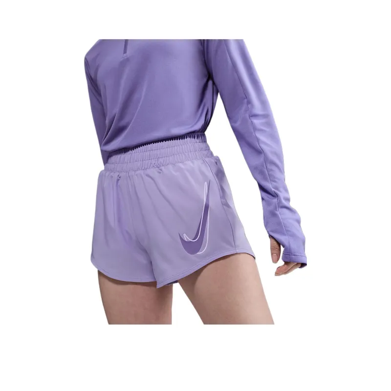 Nike Swoosh Casual Shorts Women's Lilac Ice-2