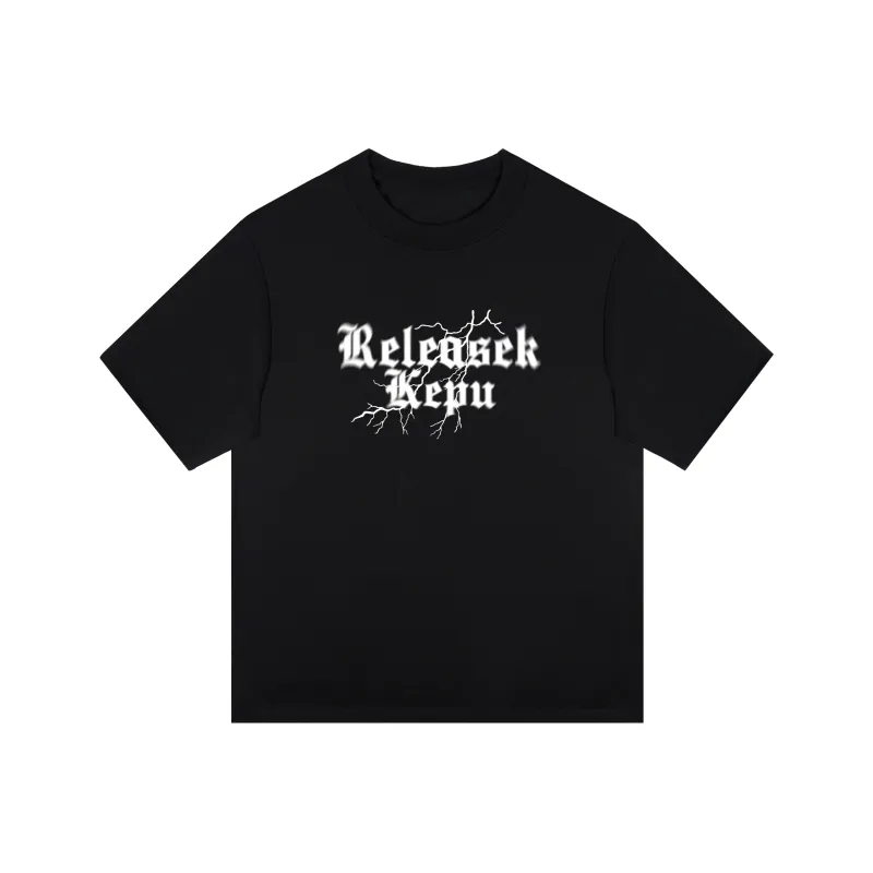 Kepu T Shirt Unisex Black Stamp Yellow-4
