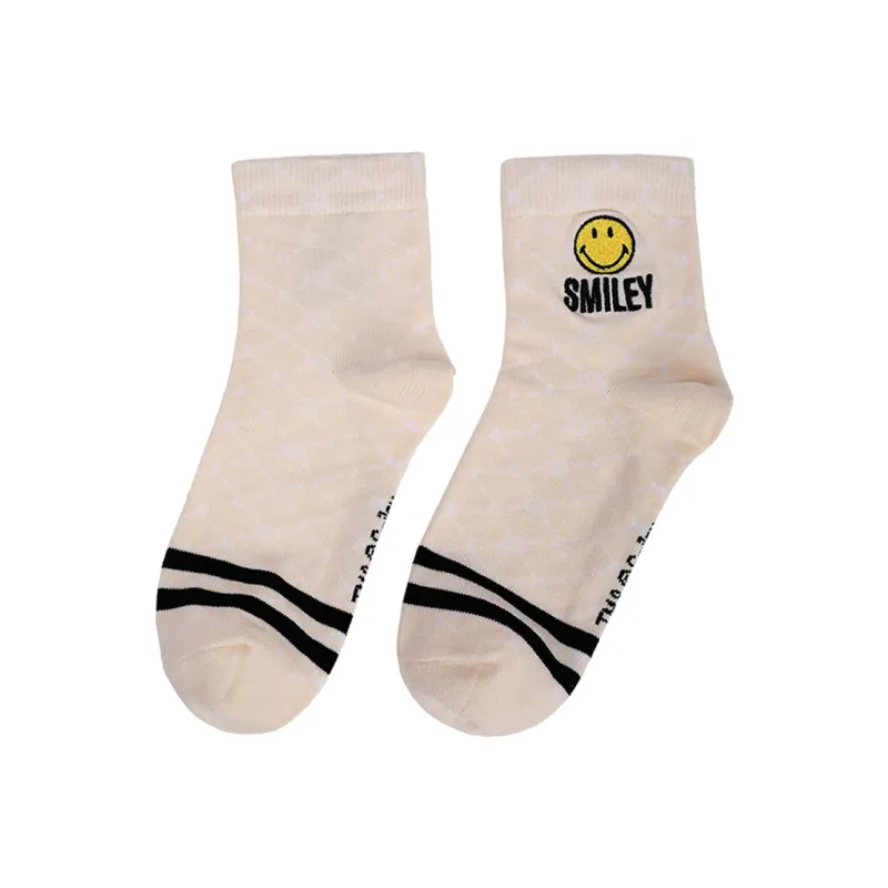 SMILEY Mid Calf Socks Unisex Combo Set-5