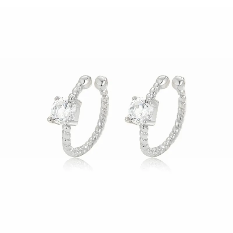 Yab S925 Silver Clip On Earrings Unisex-3