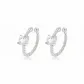 Twisted Clip-on Earrings-White[1 Pair]