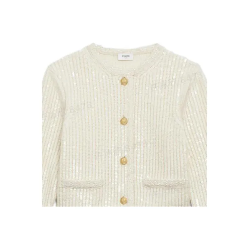CELINE Cardigan Jacket In Alpaca Wool-4
