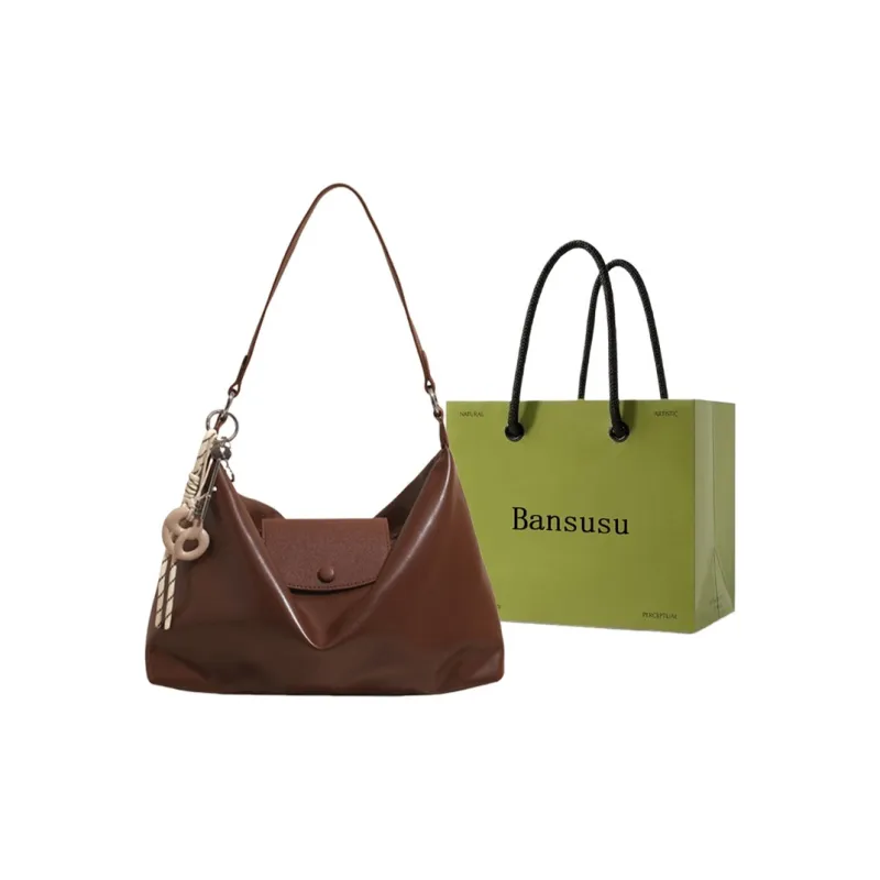 Bansusu PU Tote Bag Shoulder Bag Regular Women's White & Khaki/White & Brown/Brown/Black-9