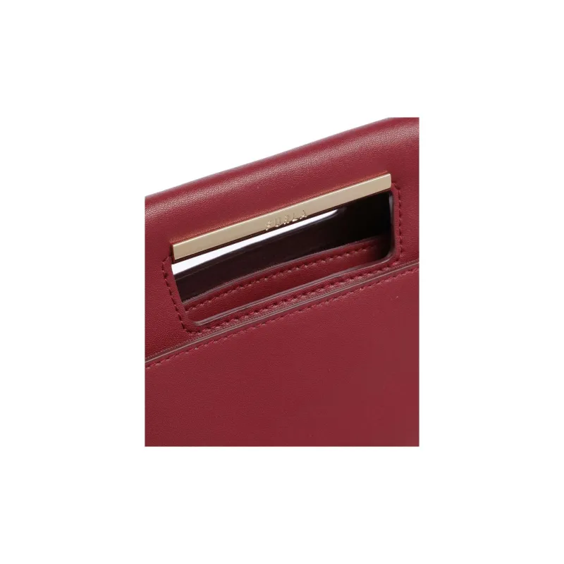Furla Leather Clutch Regular Women's Burgundy Color-4