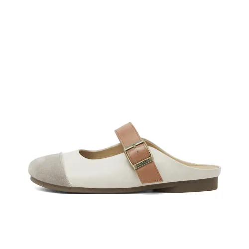 COMELY Metal Leather Patchwork Odor Resistant Abrasion Resistant Slip Resistant Antibacterial Wrap toe Slippers Women's