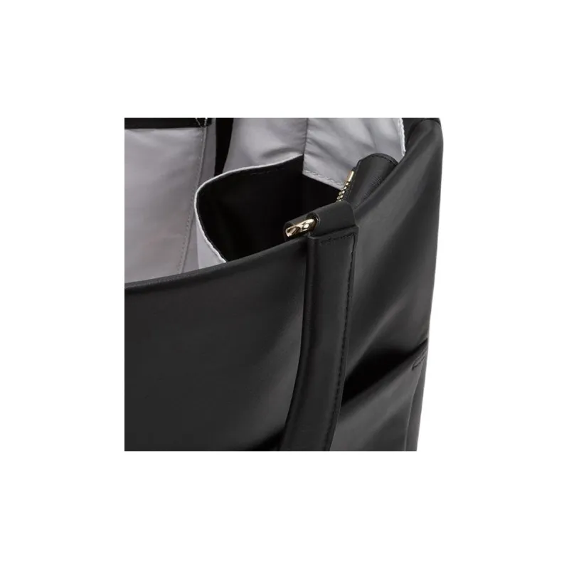 TUMI Leather Tote Bag Shopping Bag Handbag Women's Black-4