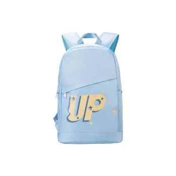 TURN UP Polyester Student Backpack Large Size Unisex Light Blue