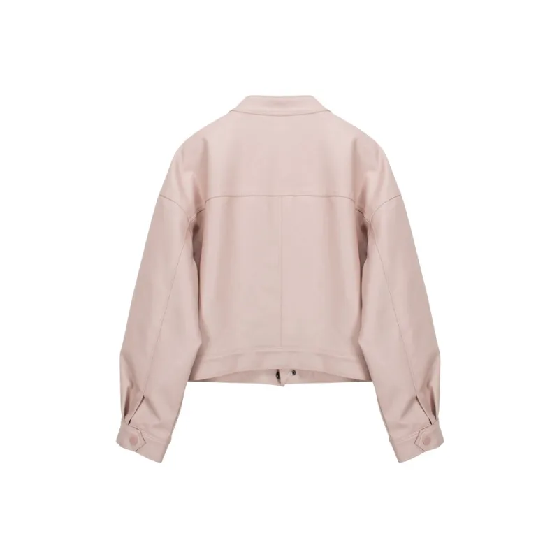 Classic Leather Jacket Exemplifies Unique Style Unisex-3
