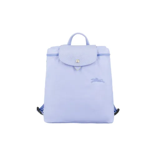 LONGCHAMP Le Pliage Green Cow Leather Trim Backpack Women's Blue
