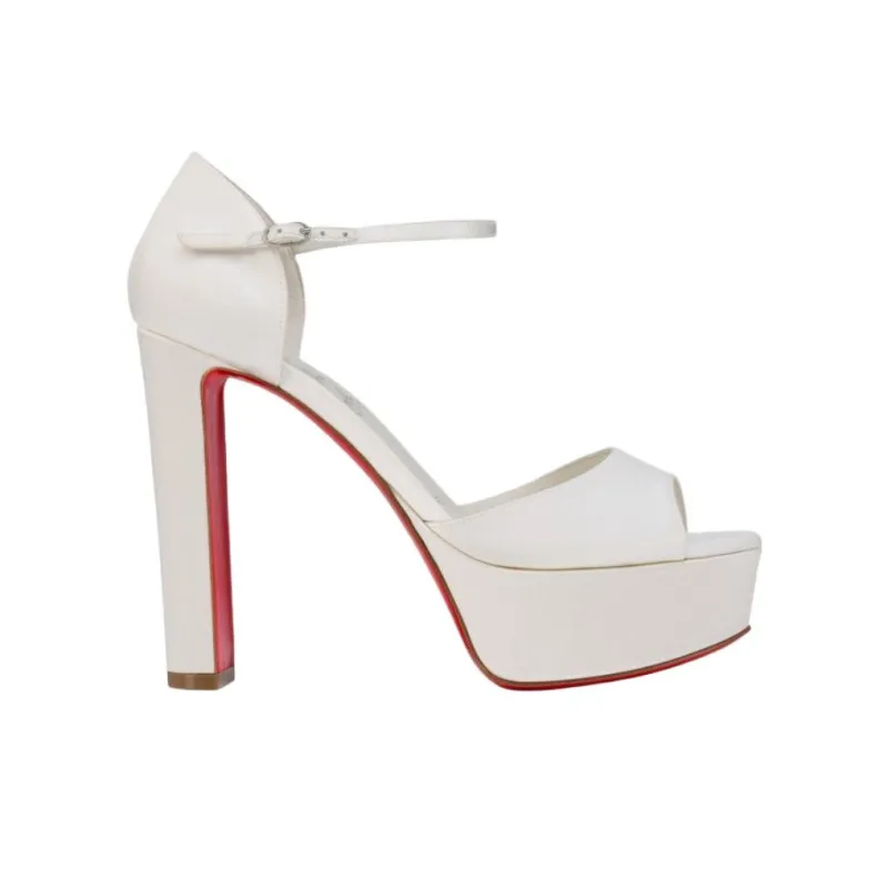 CL Sandaloo One Strap Sandals 13cm Women's Ivory White-1