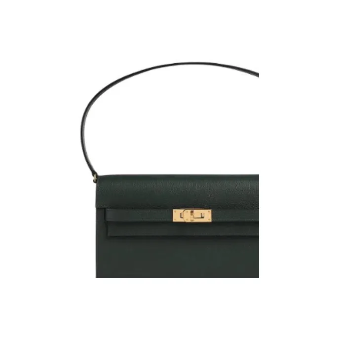 HERMES Kelly To Go Evercolor Leather Handheld Shoulder Bag Crossbody Bag Women's 67 Vert Fonce Dark Green-4