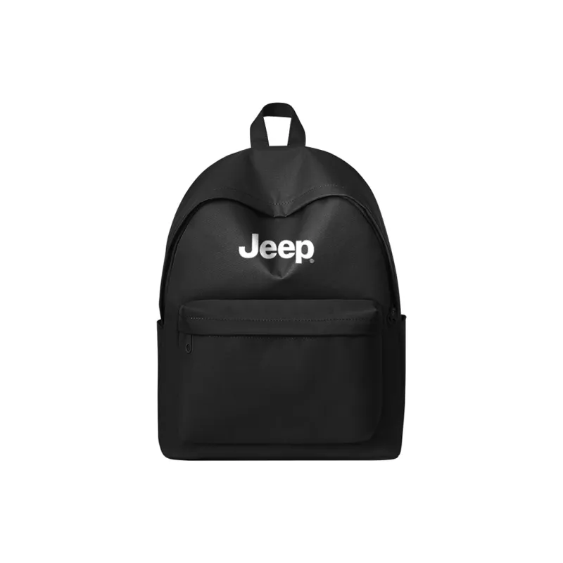 Jeep Theme Series Fabric University Student Backpack Unisex Gray White Paint/Obsidian Black/Dark Blue-4