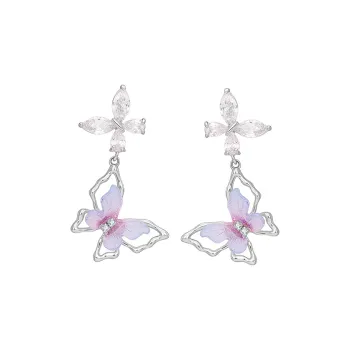 MCK 925 Silver Needles Earrings Women's