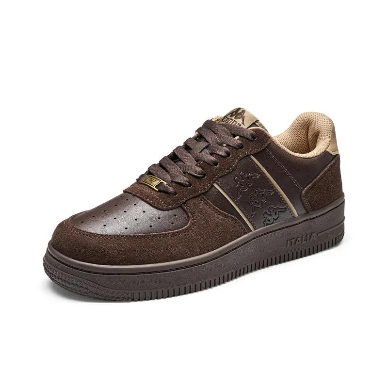 Kappa Anti-Slip Wear-Resistant Low-Top Skateboard Shoes Unisex Brown-2