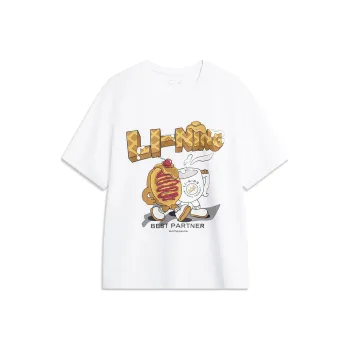 LiNing Sports Fashion Collection T Shirt Unisex Standard White