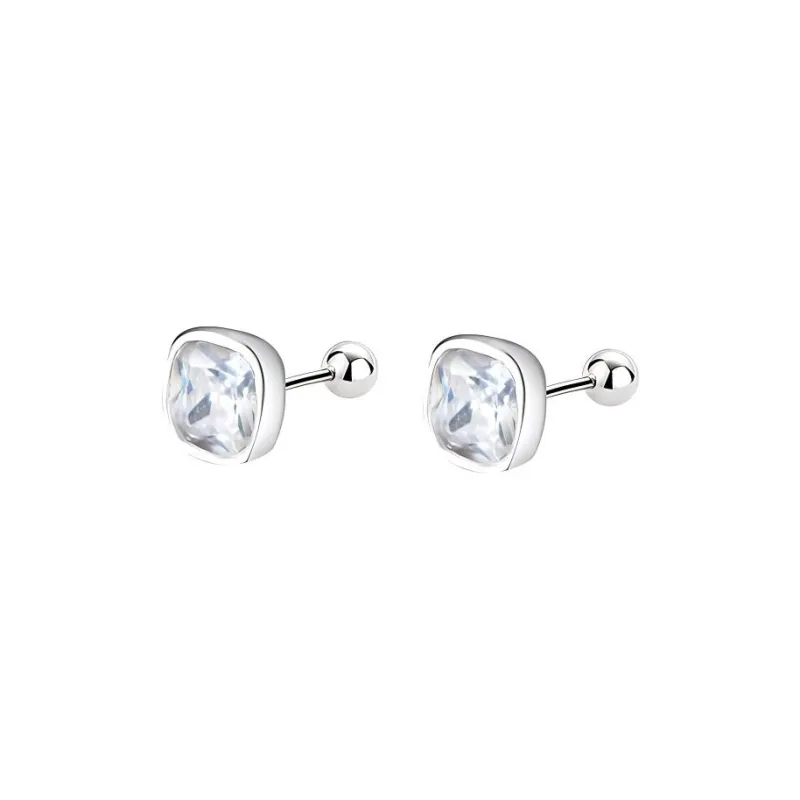DAIRUO 999 Fine Silver Stud Earrings Men's-4