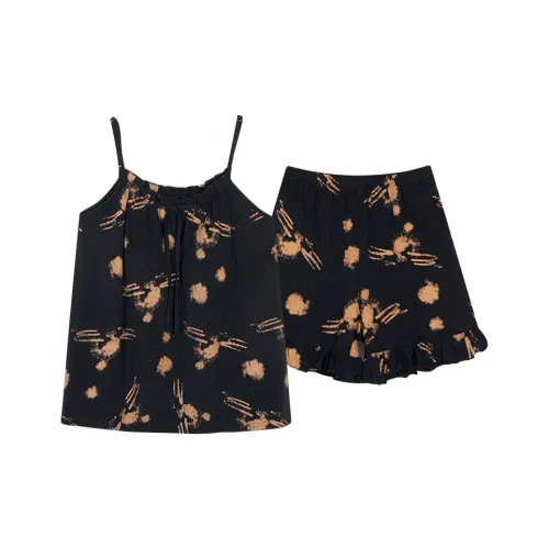 DanceBees Pajama Set Women's Black
