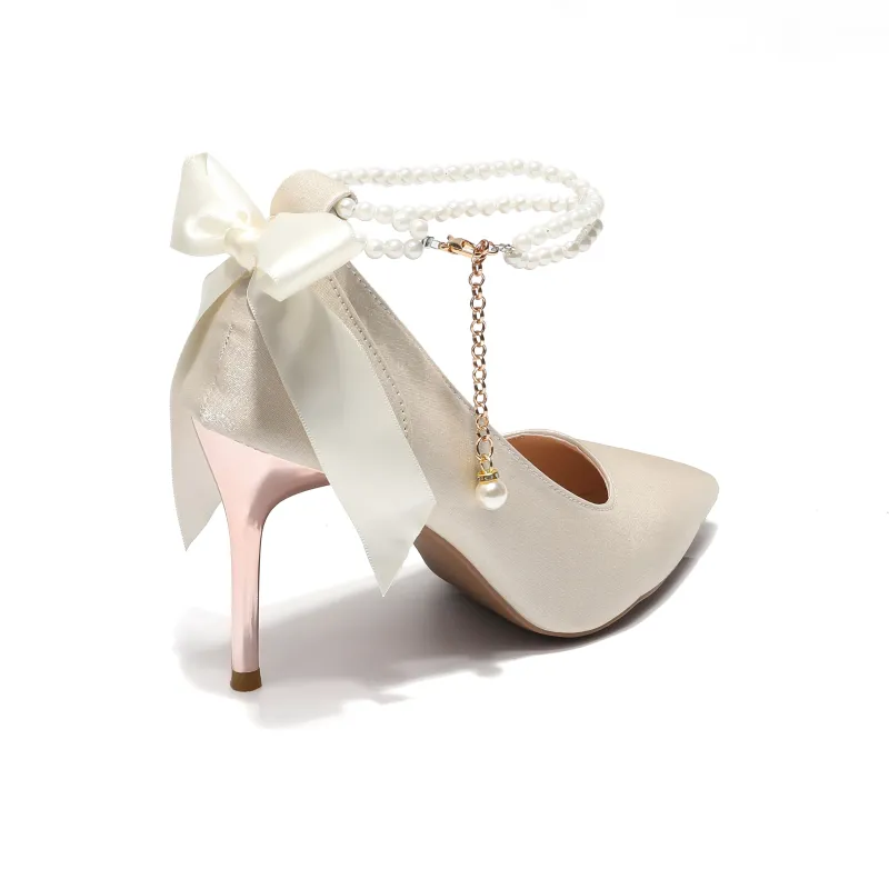 Be Good Slim Heel High Heels Women's Champagne-3