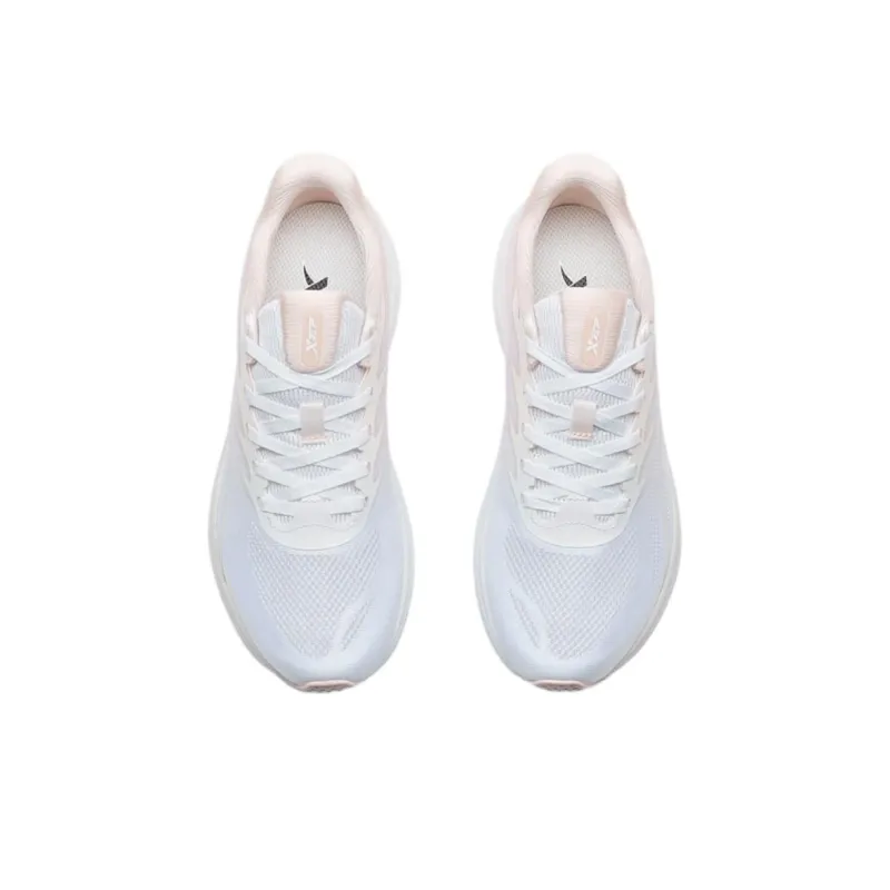 XTEP Breathable And Wear resistant Low Top Casual Running Shoes Women's White Pink-2