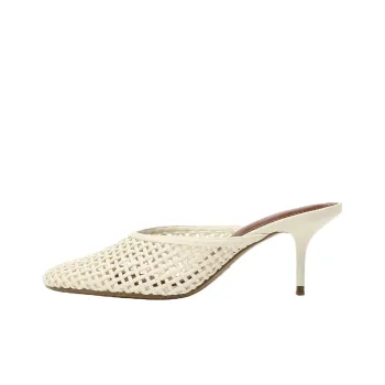 ZARA Abrasion Resistant Wrap toe Slippers Women's Ecru