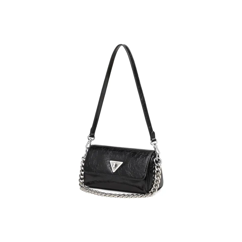 MILLIE'S Cow Leather Underarm Shoulder Bag, Crossbody Bag, Pillow Bag Regular Women's Black-2