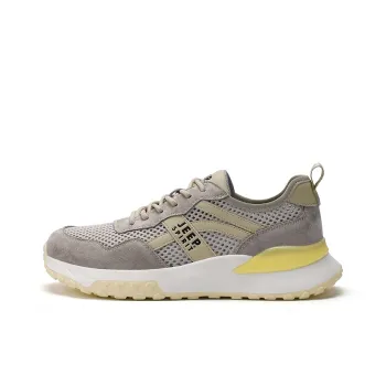 JEEP SPIRIT Cushioned Anti Slip And Wear Resistant Lightweight Low Top Casual Shoes Men's Light Sandy