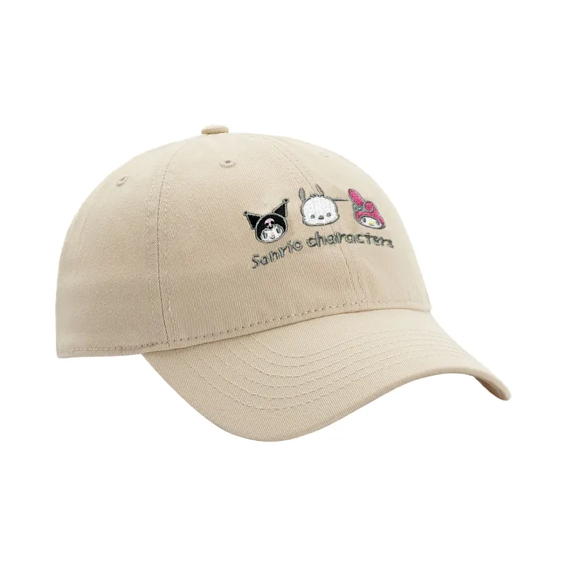 Hello Kitty x Sanrio Cotton Baseball Caps Women's Milk White-0