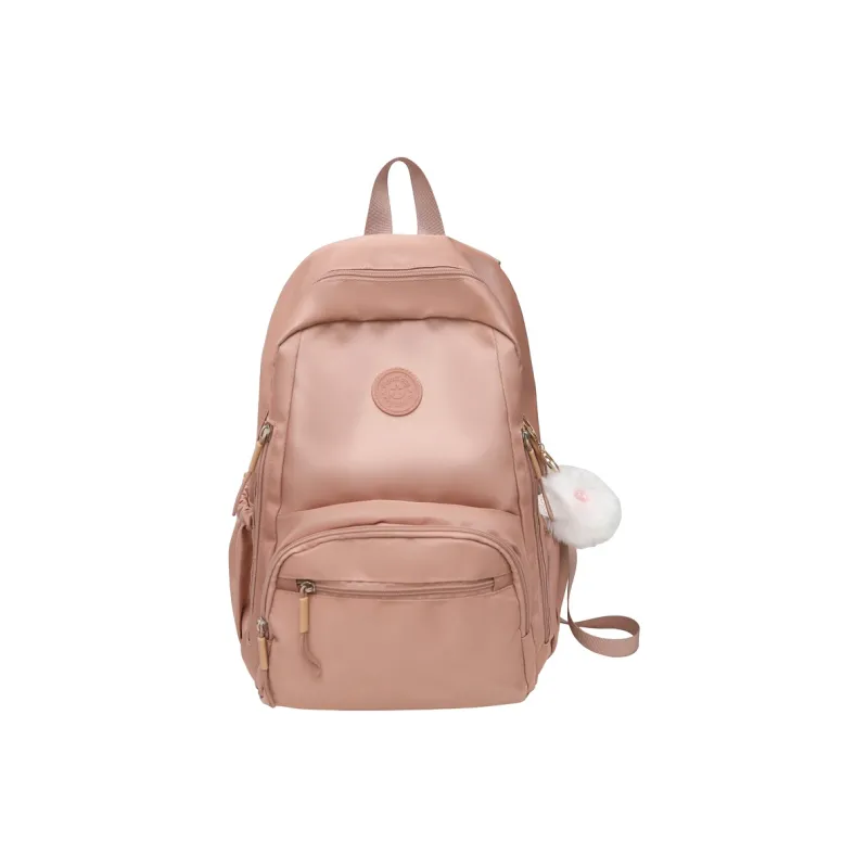 Deli Bear Nylon Backpack Regular Unisex Black \ Green \ Pink \ Khaki-10