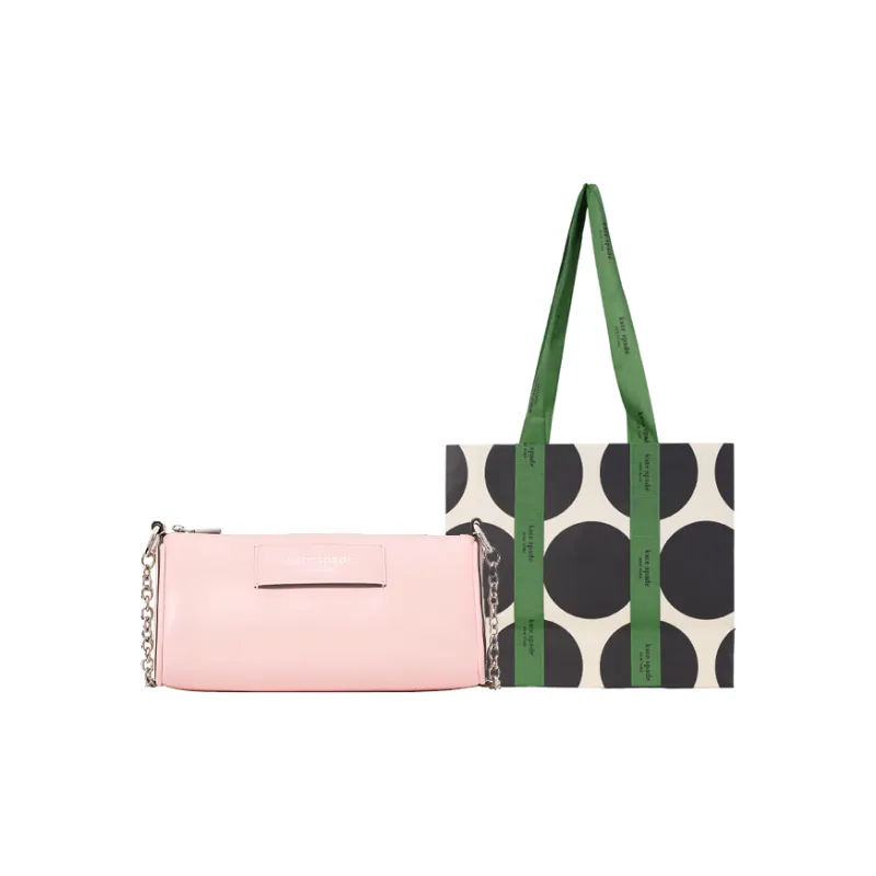 Kate Spade Cow Leather Cylinder Bag, Crossbody Bag, Shoulder Bag Small Size Women's Pink-0