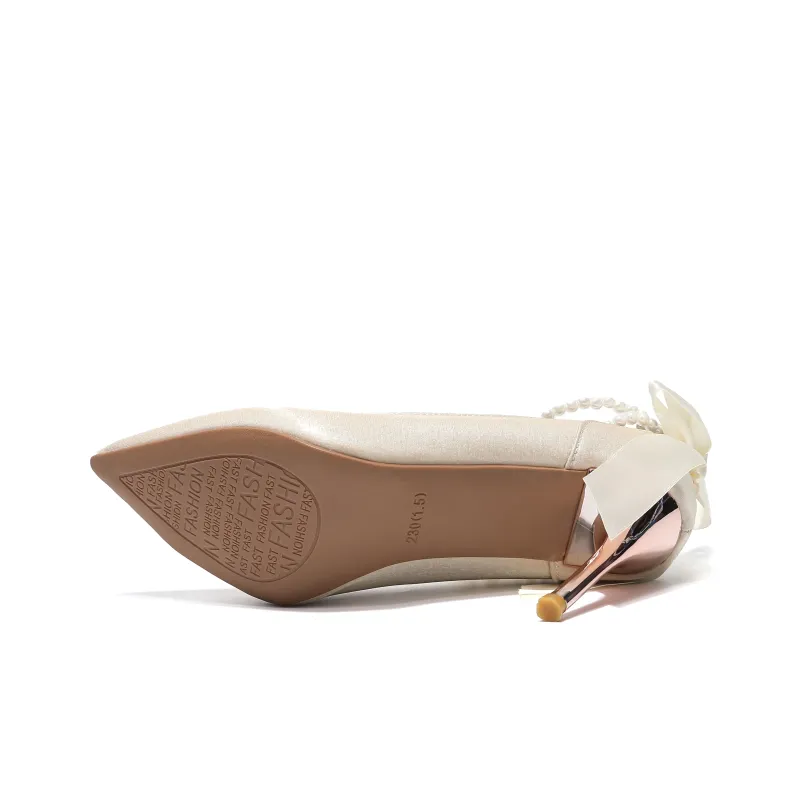 Be Good Slim Heel High Heels Women's Champagne-5