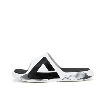 PEAK State Pole Guochuang Slippers EVA Totem Graffiti Slip Resistant Odor Resistant Slide Slippers Men's Ivory Black