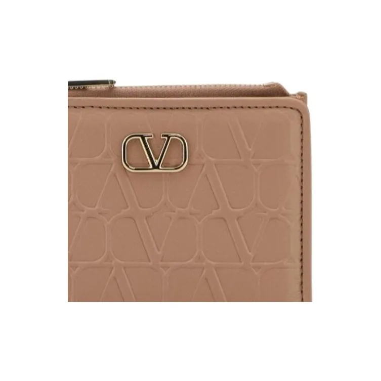 Valentino VLogo Plaque Zip Detailed Wallet-3