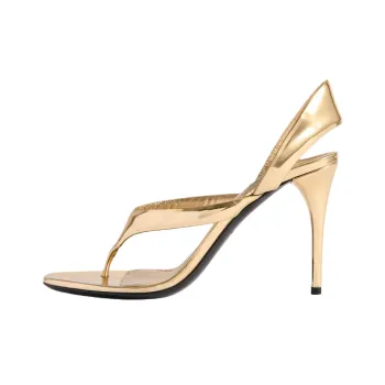Alaia Strap Sandals 9cm Women's Gold