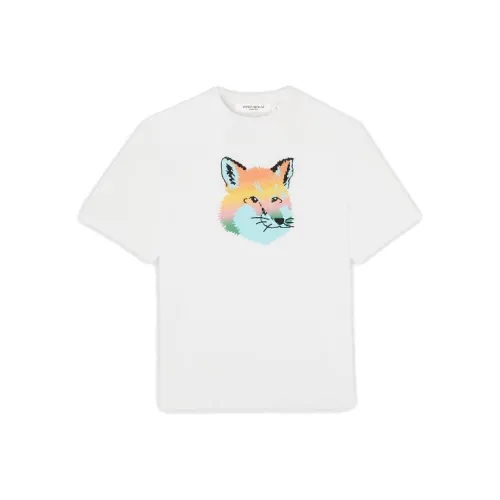 Maison Kitsune Fox Printed Crewneck T Shirt