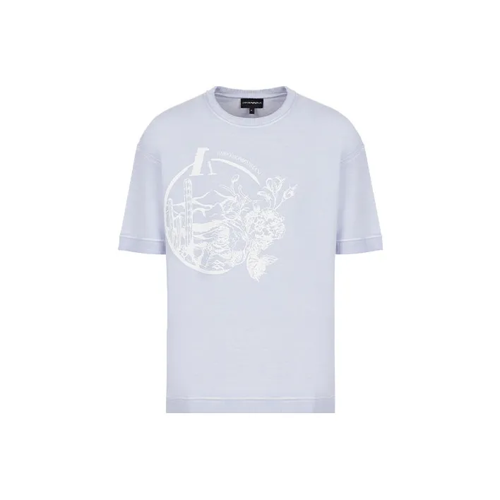 EMPORIO ARMANI T Shirts Men Light Purple-0